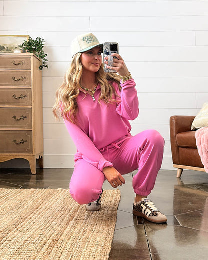 Simple Pleasure Scuba Pullover + Jogger Lounge Set