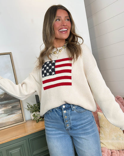 We Salute You American Flag Sweater