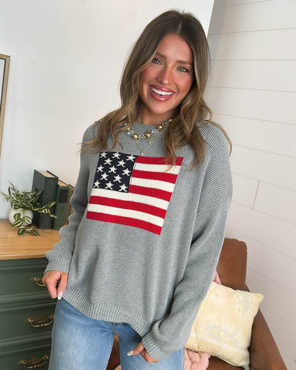 We Salute You American Flag Sweater