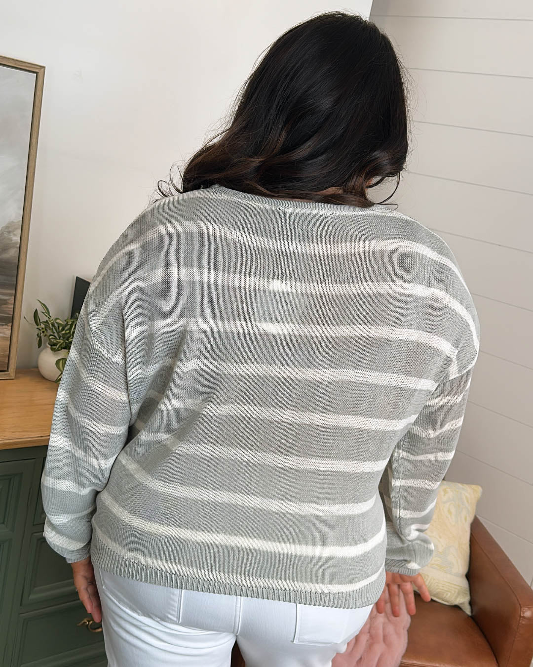 Safe Harbour Striped Slub Knit Sweater