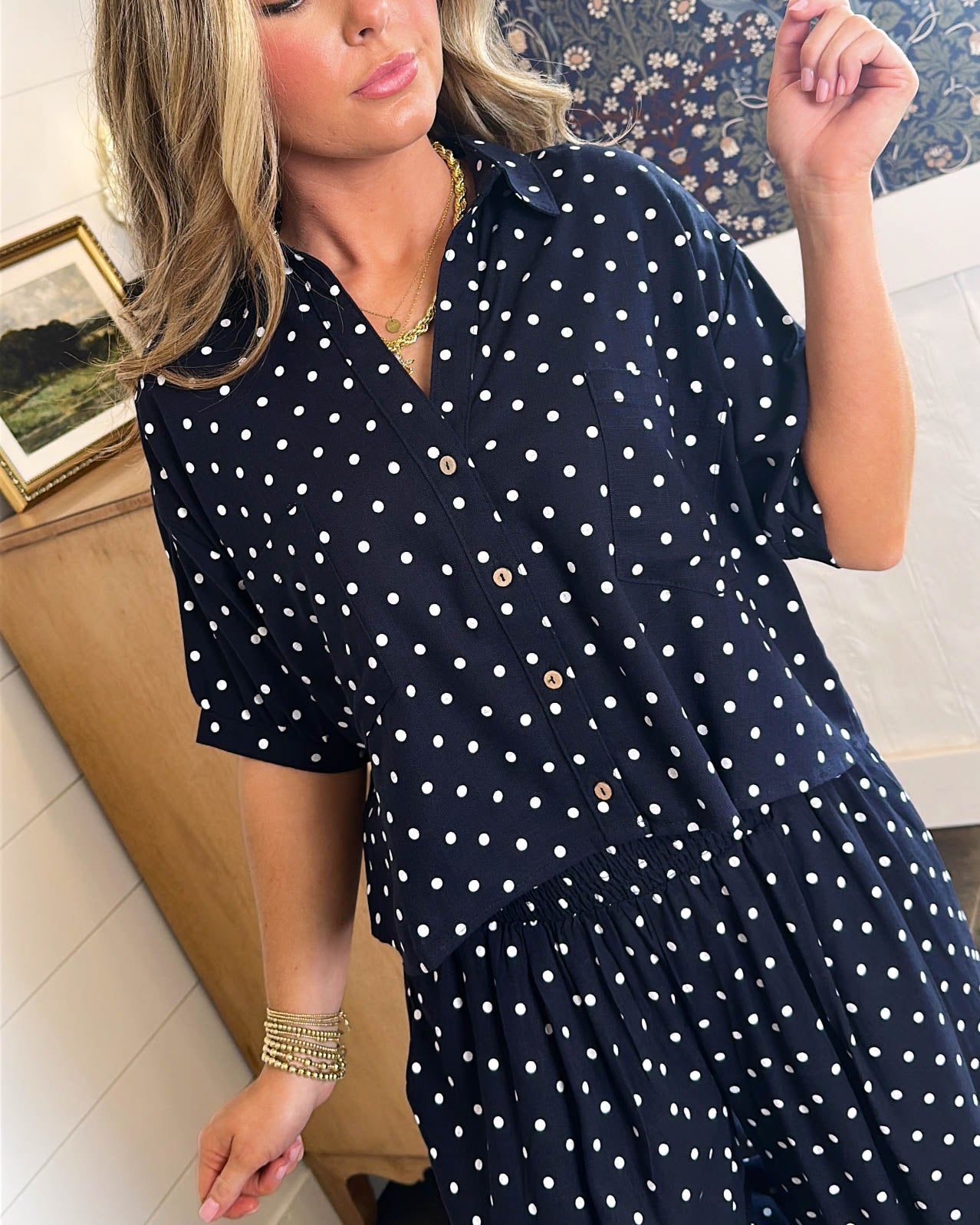 The Hepburn Polka Dot Shirt