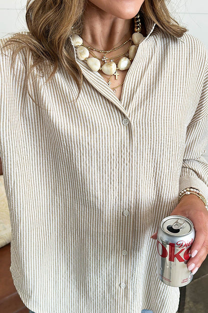 Right Down The Line Pinstriped Shirt