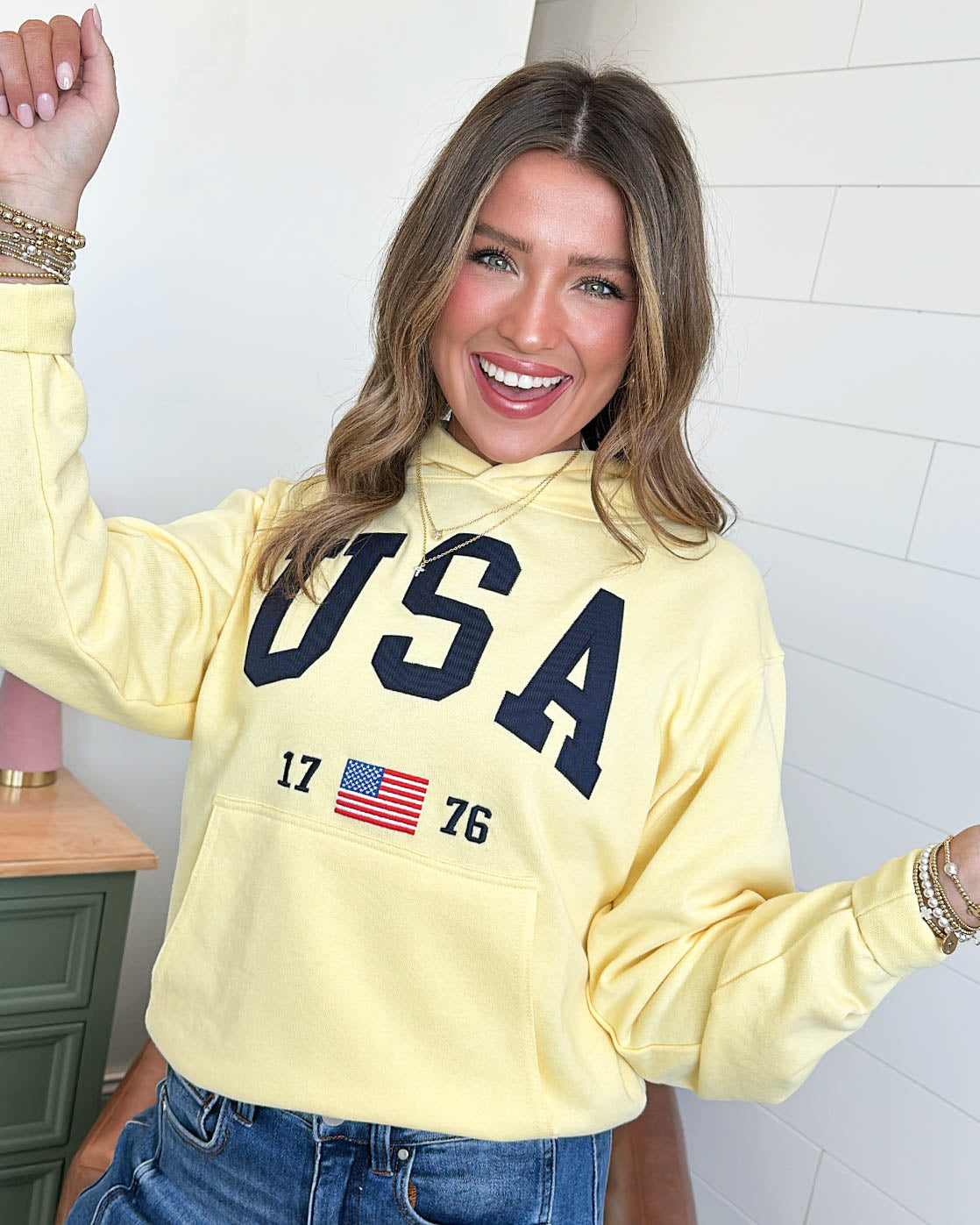 USA 1776 Graphic Hooded Pullover