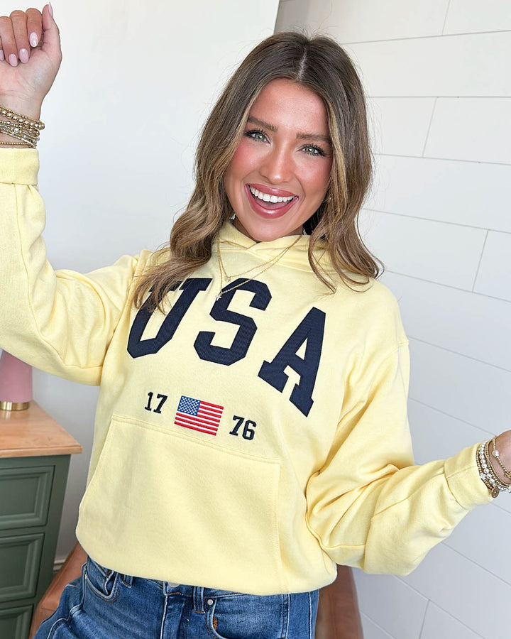 USA 1776 Graphic Hooded Pullover