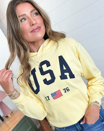 USA 1776 Graphic Hooded Pullover