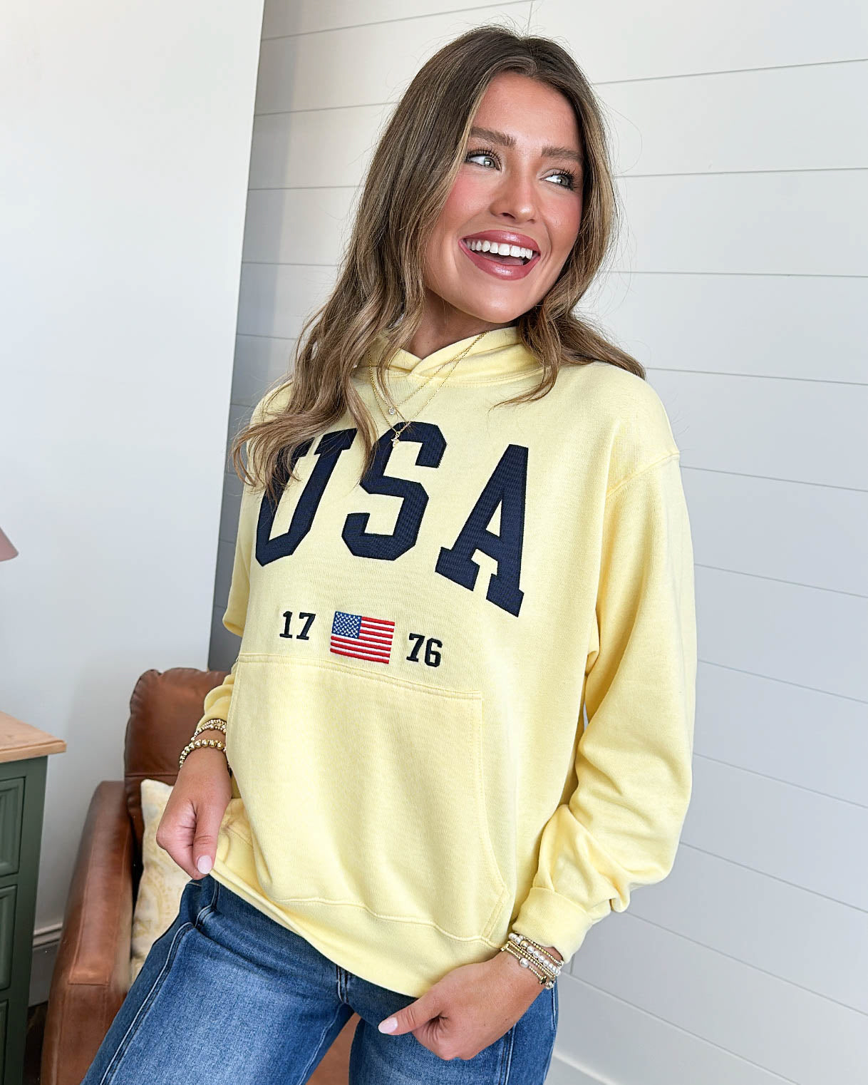 USA 1776 Graphic Hooded Pullover