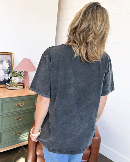 Pray Acid Washed Graphic Tee