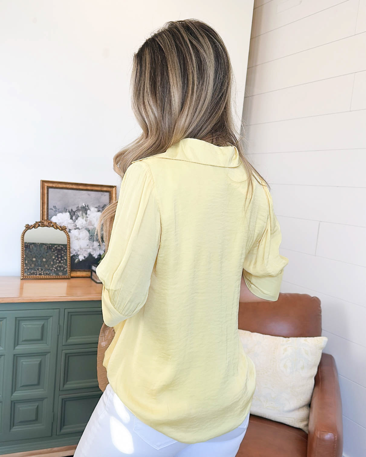 Sunlit Faux Front Tuck Blouse