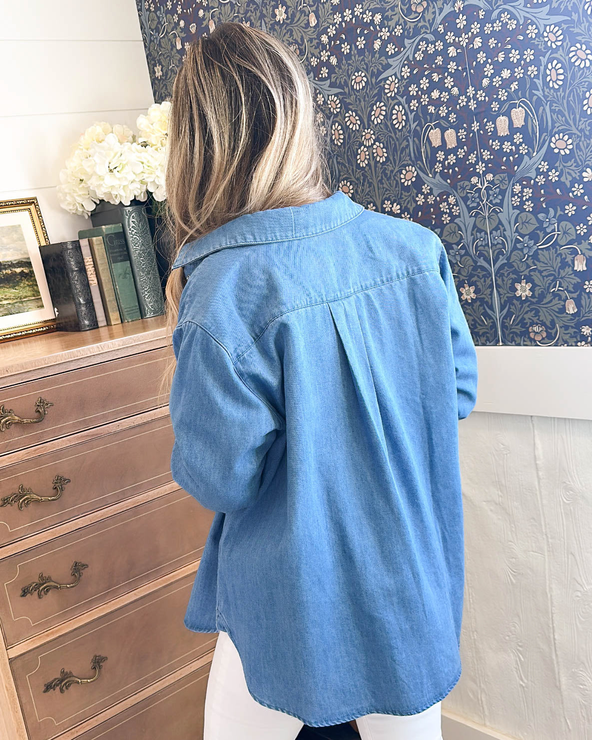 Blue Skies Snap Up Denim Shirt