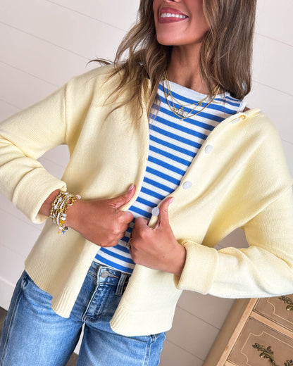 Lucky Charm Rolled Neck Sweater Cardigan