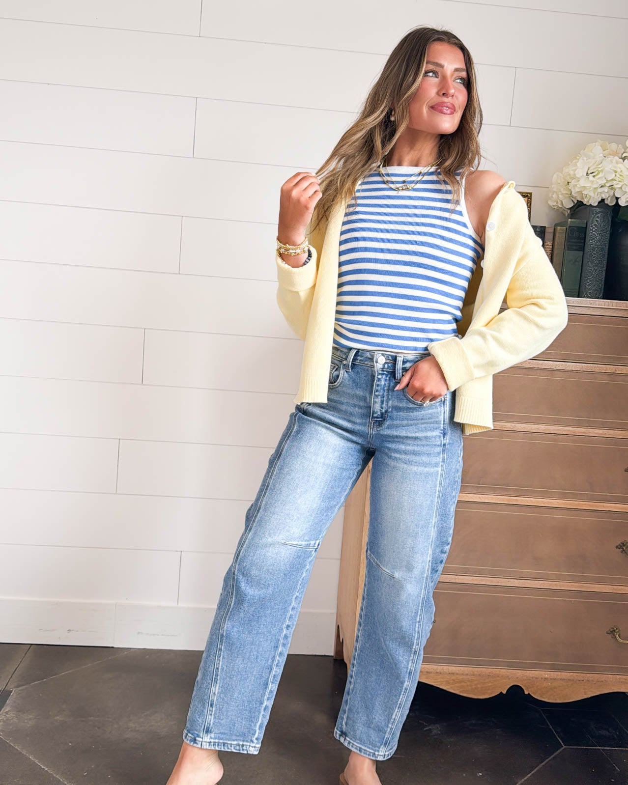 Lucky Charm Rolled Neck Sweater Cardigan