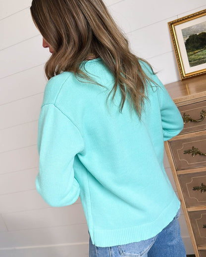 Lucky Charm Rolled Neck Sweater Cardigan
