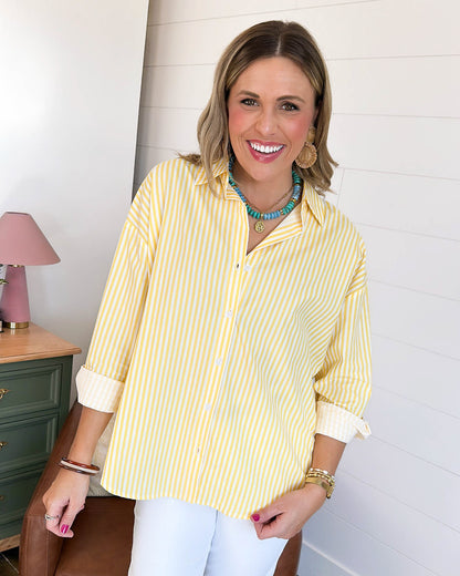 Spring Harbour Striped Poplin Shirt
