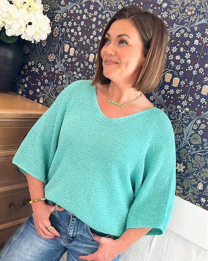 Set The Course Lightweight Double V-Neck Sweater