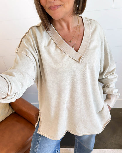 Sands Of Time Mineral Washed Hi-Lo Top