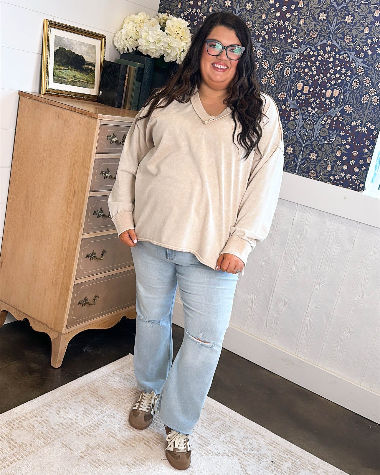 Sands Of Time Mineral Washed Hi-Lo Top