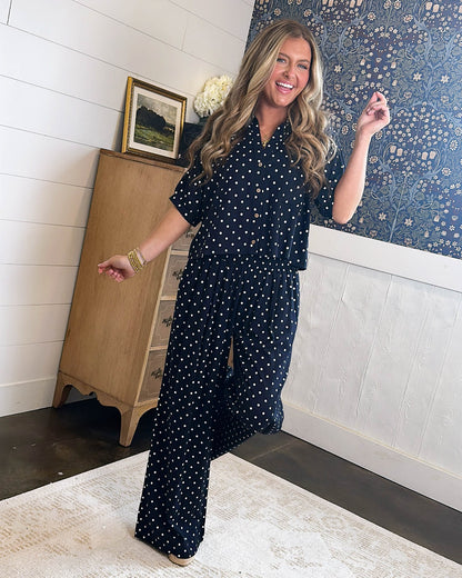 The Hepburn Polka Dot Palazzo Pants