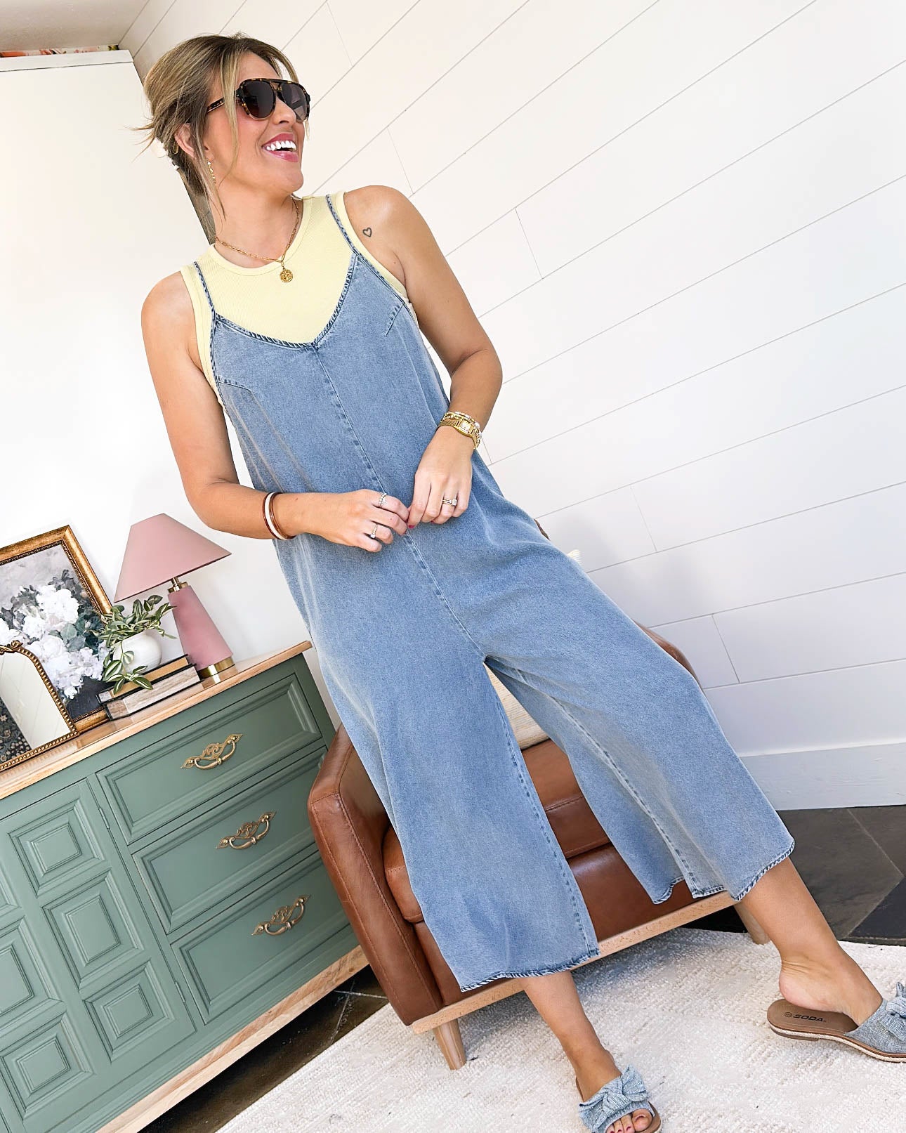 Rhythm And Blues Mineral Washed Tencel Jumpsuit