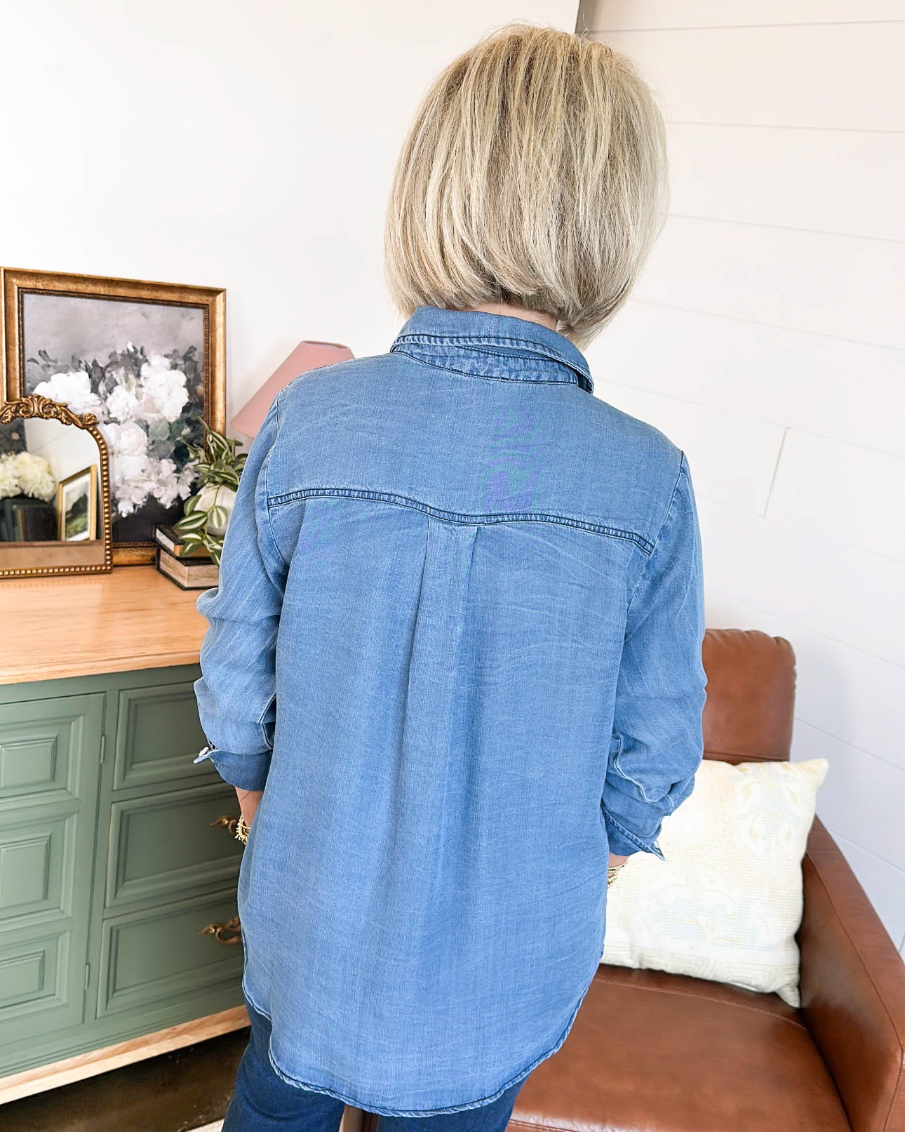 Blue Bayou Chambray Tab Sleeve Shirt