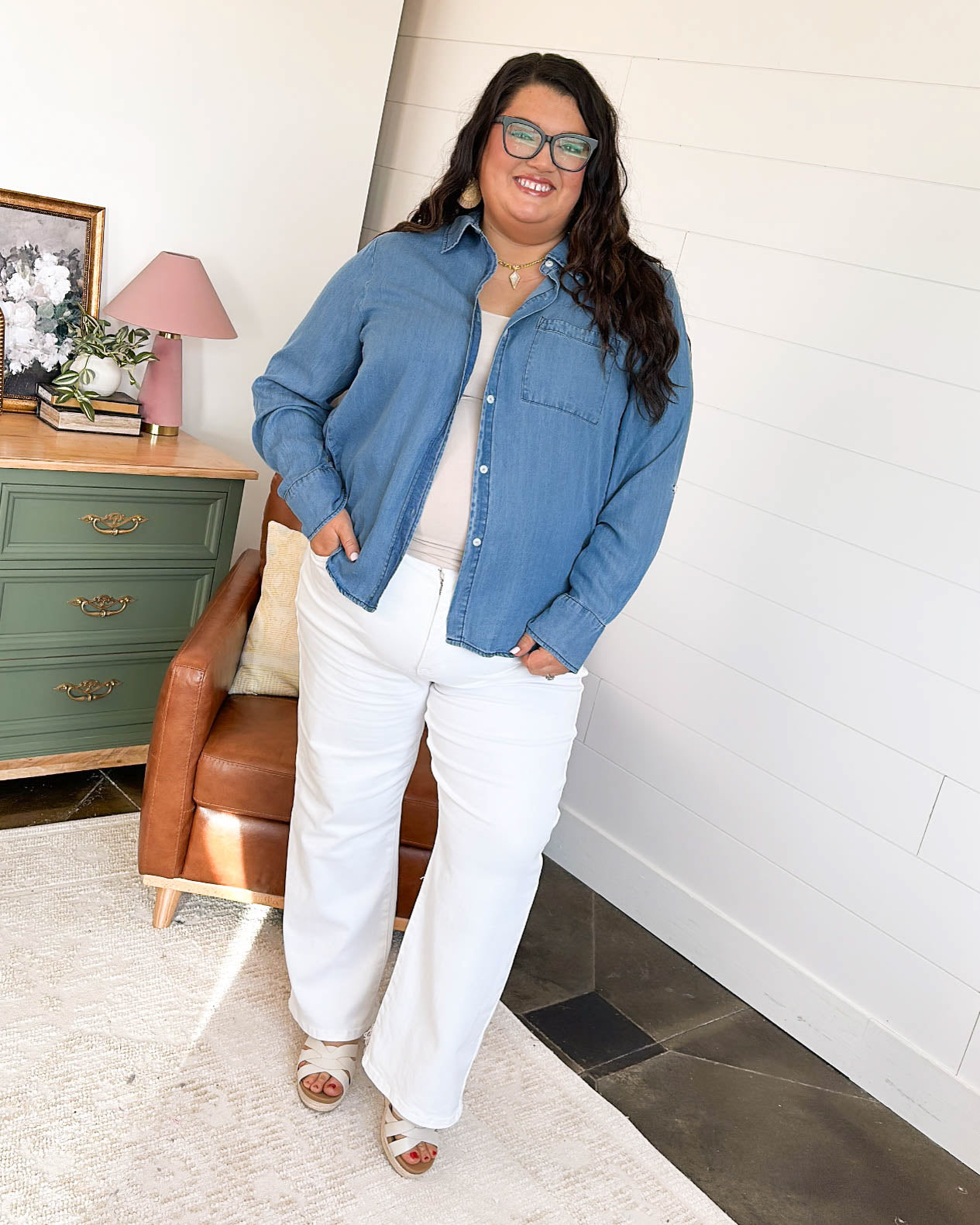 Blue Bayou Chambray Tab Sleeve Shirt