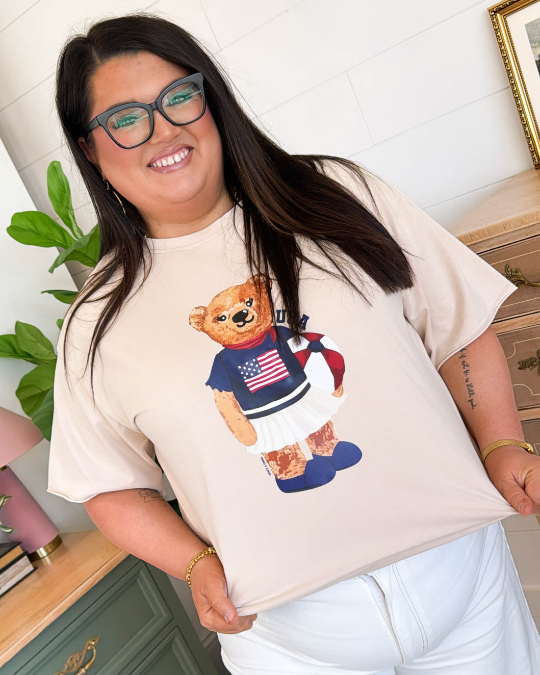 USA Teddy Graphic Tee