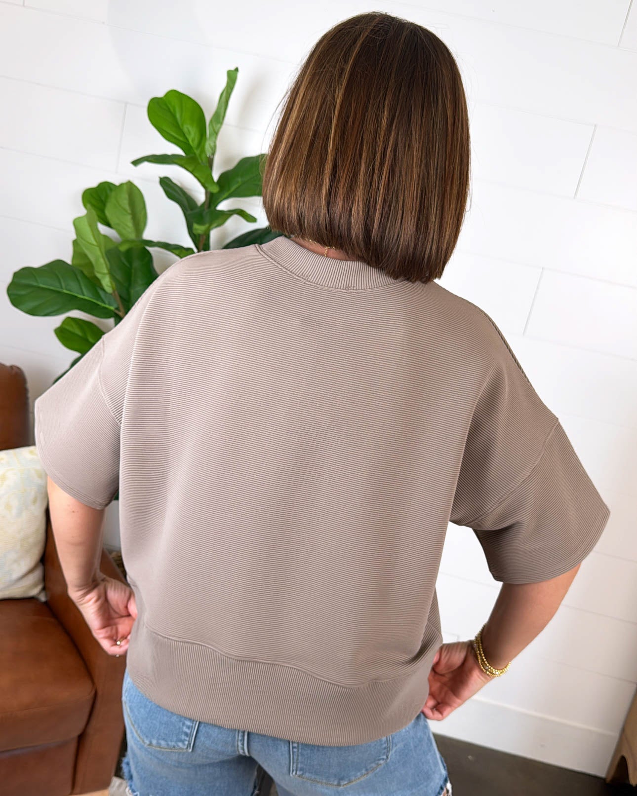 Walking On Air Ribbed Dolman Top