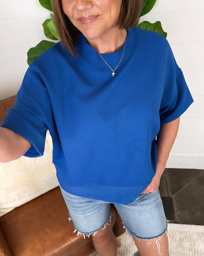 Walking On Air Ribbed Dolman Top