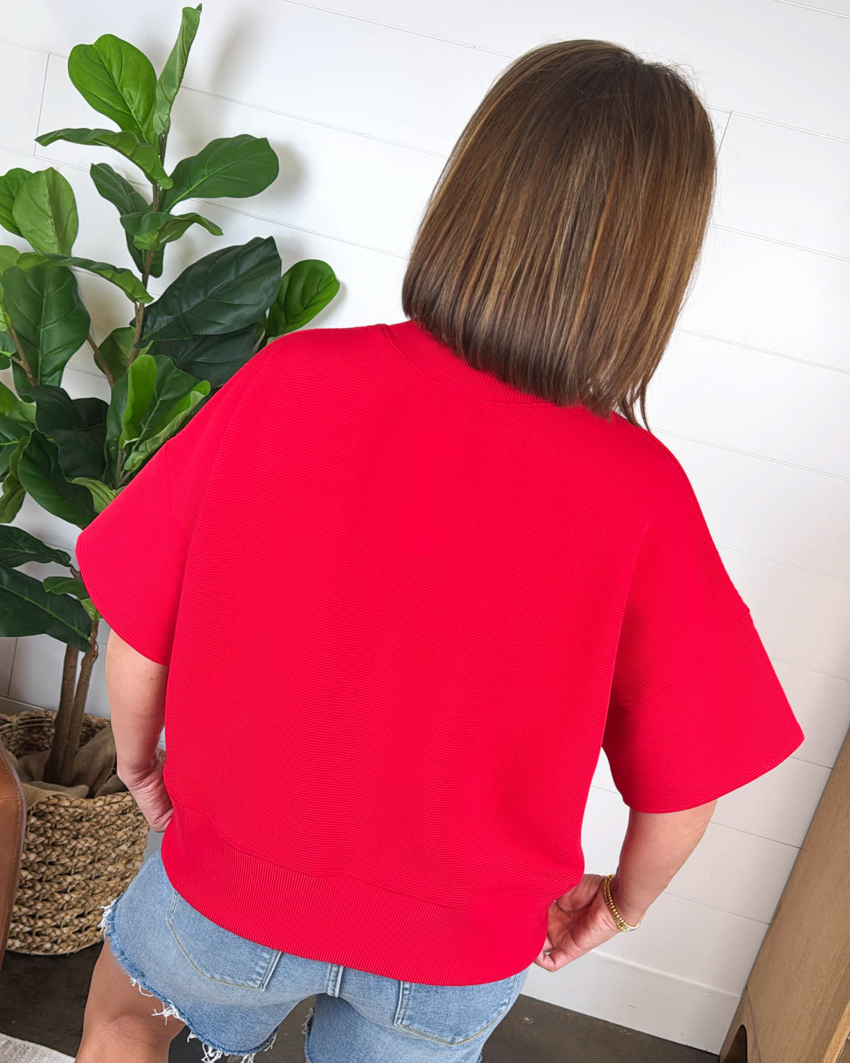 Walking On Air Ribbed Dolman Top