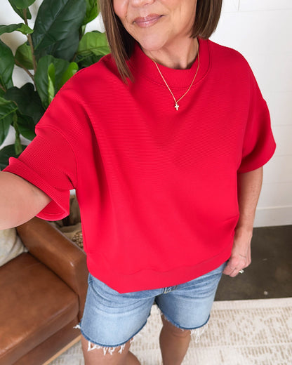 Walking On Air Ribbed Dolman Top