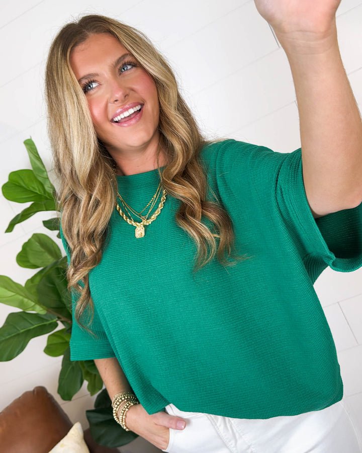 Making Moves Textured Knit Dolman Top