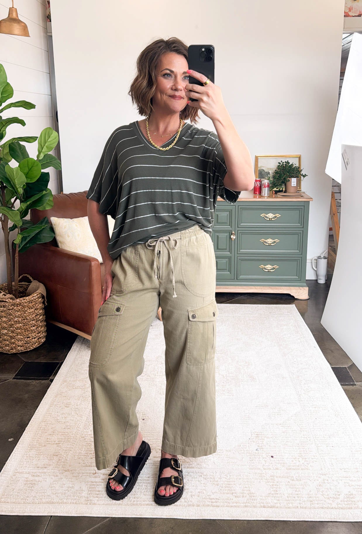 Out Of Line Striped Dolman Top