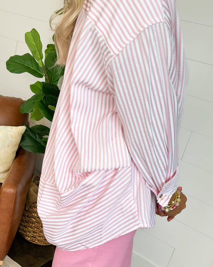 Summer Crush Striped Drop Shoulder Shirt