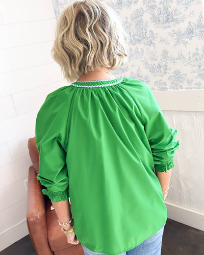 Bouquet Of Beauty Floral Embroidered Top