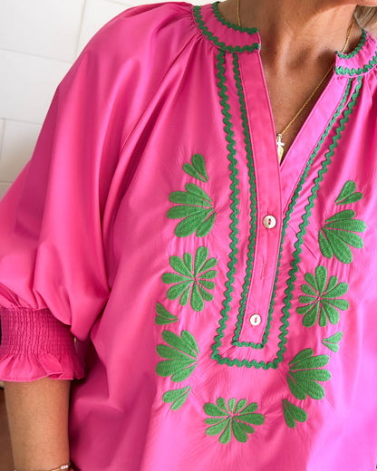 Bouquet Of Beauty Floral Embroidered Top