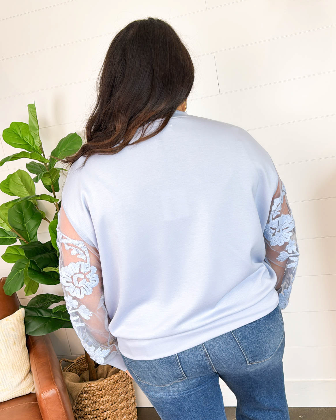 Sheer Beauty Floral Embroidered Top
