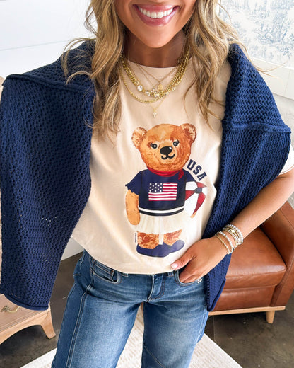 USA Teddy Graphic Tee