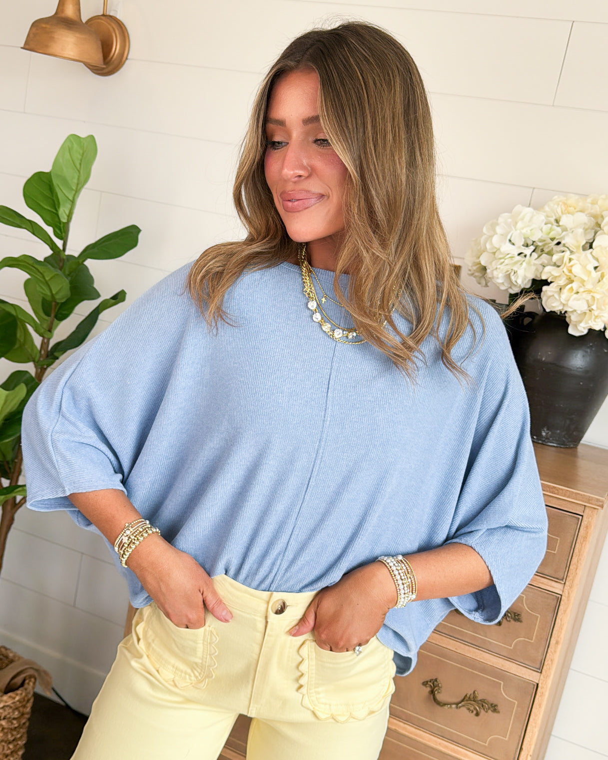 Sweetly Said Center Seam Dolman Top