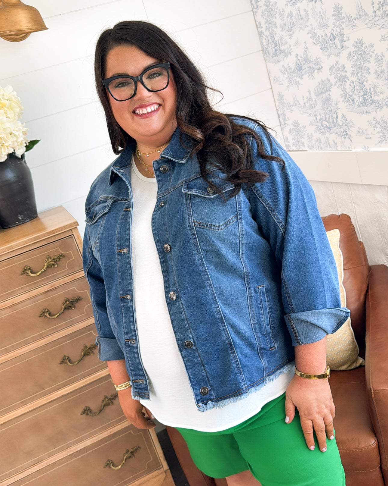 Charlotte Fray Hem Denim Jacket