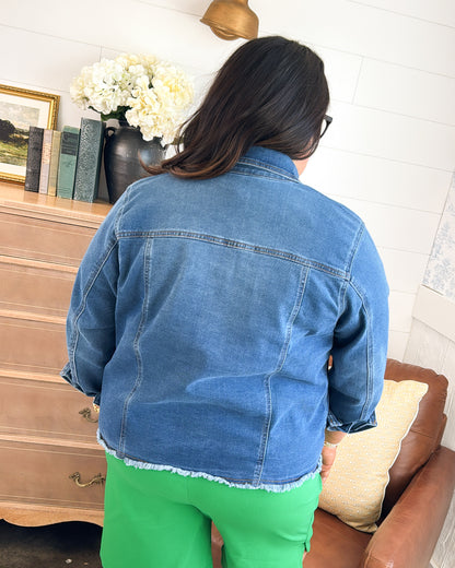 Charlotte Fray Hem Denim Jacket