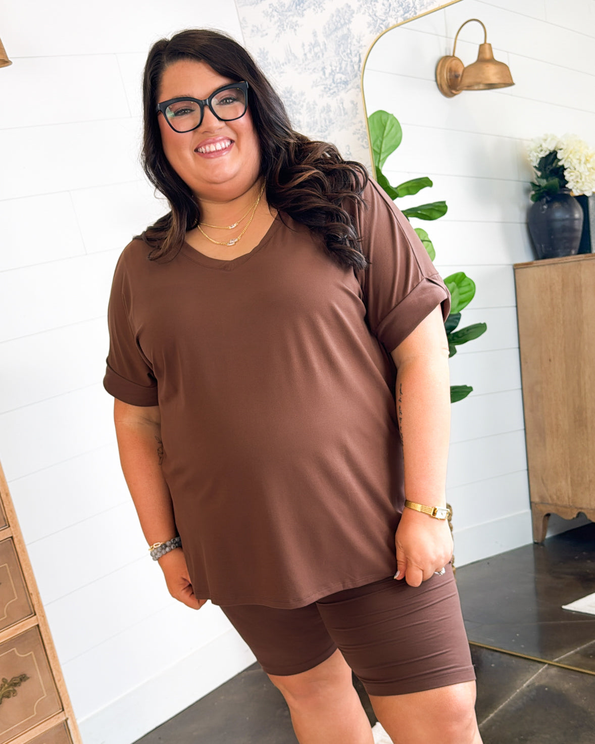 Let's Do Brunch Butter Soft Top + Shorts Lounge Set