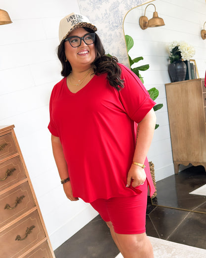 Let's Do Brunch Butter Soft Top + Shorts Lounge Set