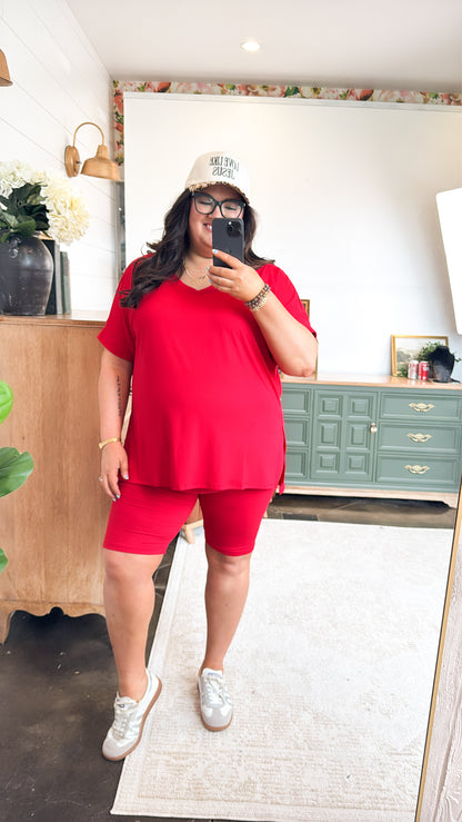 Let's Do Brunch Butter Soft Top + Shorts Lounge Set