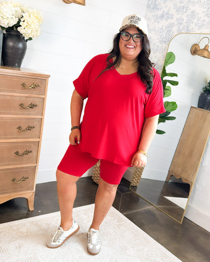 Let's Do Brunch Butter Soft Top + Shorts Lounge Set