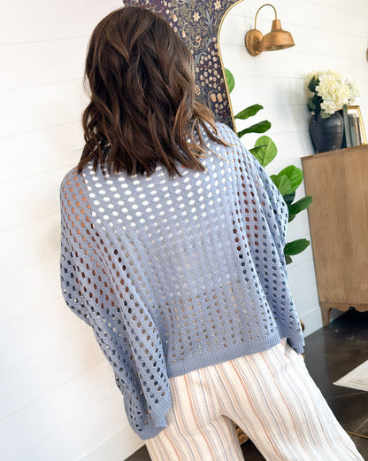 Sea Breeze Open Knit Batwing Top