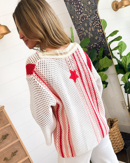 Shooting Stars Open Knit Sweater