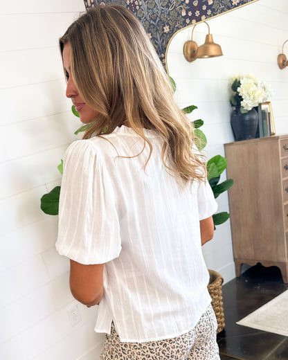 Little Pleasures Tie Neck Blouse