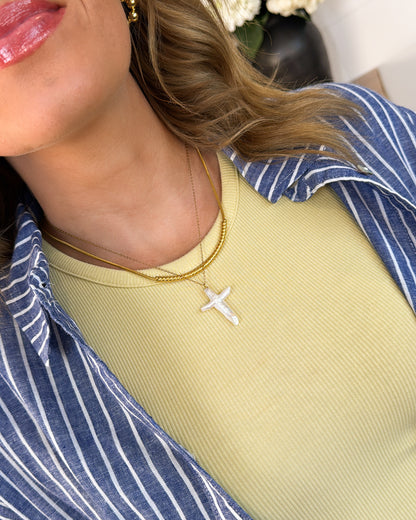 Treasure Jewels | Heavenly Pearl Cross Necklace
