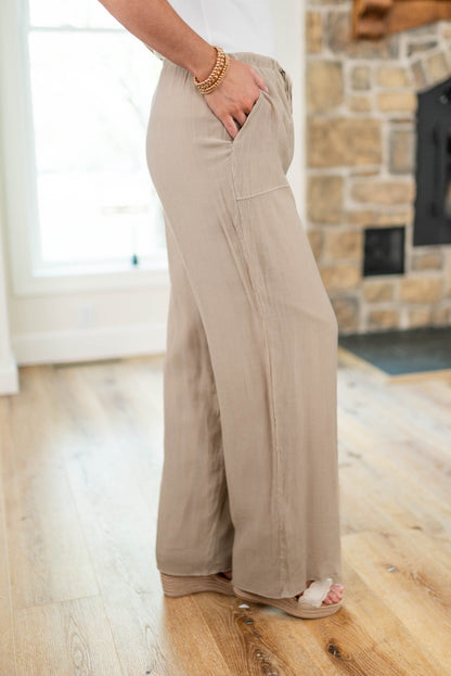 Crinkle Knit Wide Leg Pants *Final Sale*