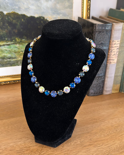 All That Sparkles Glass Stone Magnetic Choker Necklace