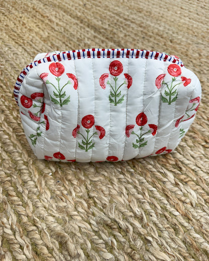 Weekend Primping Quilted Makeup Bag